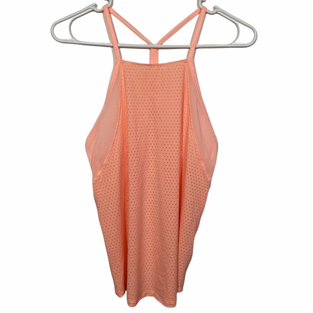 Athleta Peach Laser Cut Strappy Activewear Tank Top